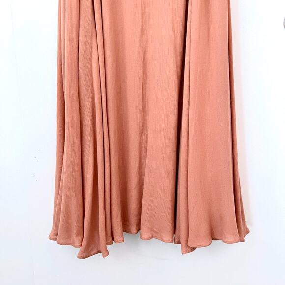 Mara Hoffman V-Neck Maxi Dress Cutout 2015 Spring RTW Peach Terracotta - Picture 8 of 12